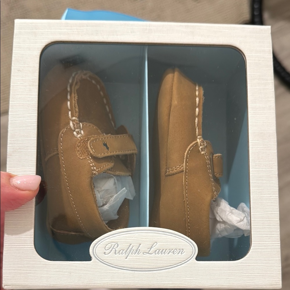 Ralph Lauren Tan Kids Shoes